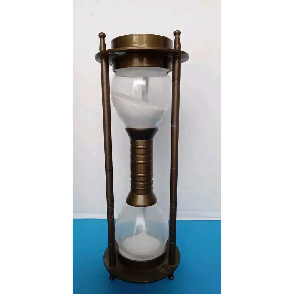Vintage Hourglass‎ Sand Timer Bronze Finish Home Decor Accent Piece